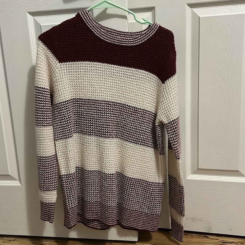 Pink Clover Striped Sweater